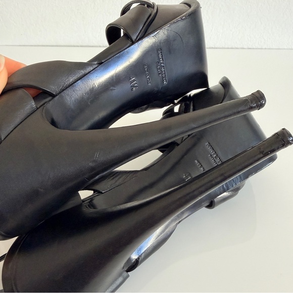 Saint Laurent Black Strappy Heels - Picture 9 of 15